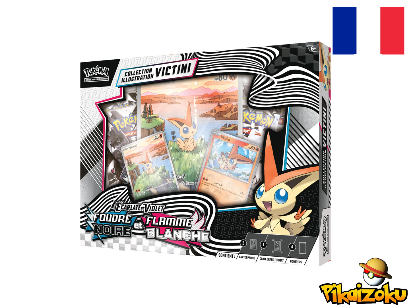 Coffret Collection Illustration – Victini Pokémon EV10.5 Foudre Noire & Flamme Blanche