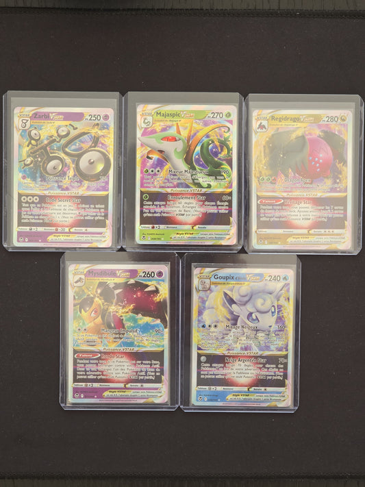 Lot de 5 cartes V Star