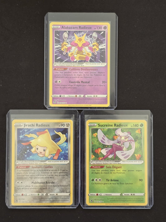 Lot de 3 cartes Radieux